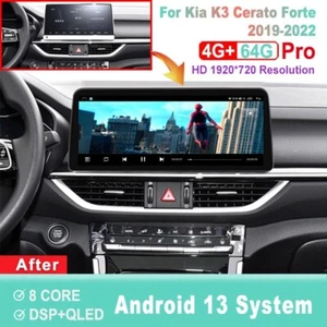 12.3 inch Screen Android Car Radio For Kia K3 Cerato Forte 2019-2022 Head Unit - Picture 1 of 7