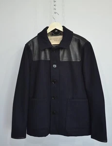 Burberry Brit Herren Wolllederjacke Gr. L Marineblau Luxus Marke Mode - Bild 1 von 24
