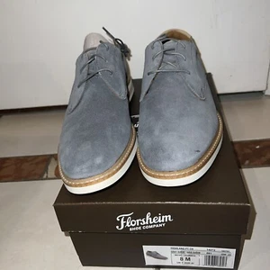 Florsheim Highland Plain Toe Oxford Gray Suede/White Sole 8 M (D) - Picture 1 of 5