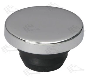 Chrome Push In Oil Filler Cap / Plug - GM Chevy - Valve Covers With 1.25" Holes - Picture 1 of 2