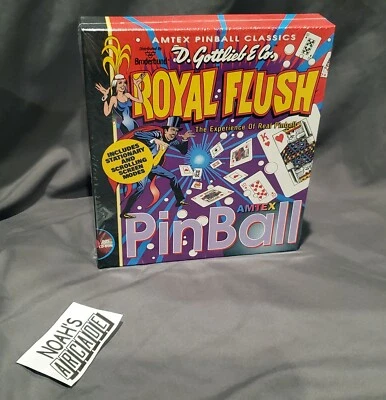 D. Gottlieb E Co. Royal Flush Pinball PC Big Box Game Broderbund Amtex - SEALED - Image 1 of 4
