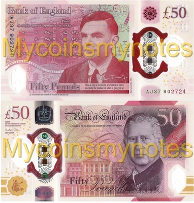 ENGLAND, £50, 2024, PNew, Polymer, King Charles III & Alan Turing, UNC - Image 1 of 3