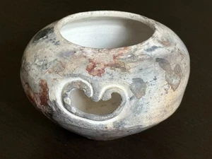 Handgeworfene Keramik Schale primitive Bio Erdtöne rund - Bild 1 von 16