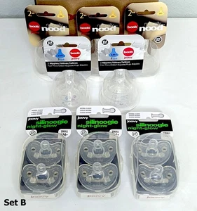 Joovy Boob Baby 16-pc set LOT 0M+ 3M+ 6M+  (set B) Silinoogie Pacifier Nipples - Picture 1 of 1