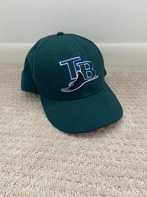 VINTAGE New Era Tampa Bay Devil Rays Hat Cap Adult 7 3/4 Green Fitted MLB - Image 1 of 4