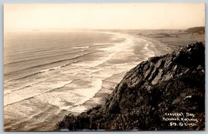 Postal de colección 8490 RPPC Crescent Bay Redwood Highway escena de playa de California - Imagen 1 de 2
