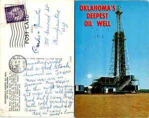Postcard Oklahoma Oil Well Oilfield Historical Postcard - Picture 1 of 1