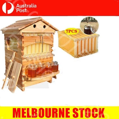 Auto Shed Bee Hive Honey Beekeeping Frames Beehive House 7x Comb Bee Frames - image 1 of 4