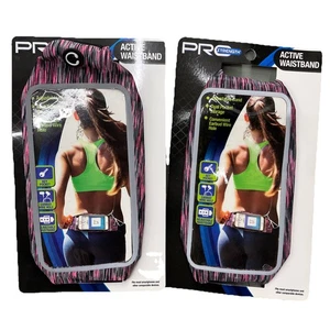 Lot Of 2 PRO Strength Active Waistband Smartphone Holder Pink/gray - Picture 1 of 8