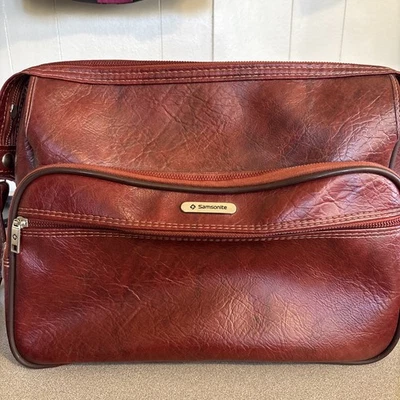 Samsonite Silhouette 2 Burgundy Luggage Carry One Travel Vintage - Image 1 of 4