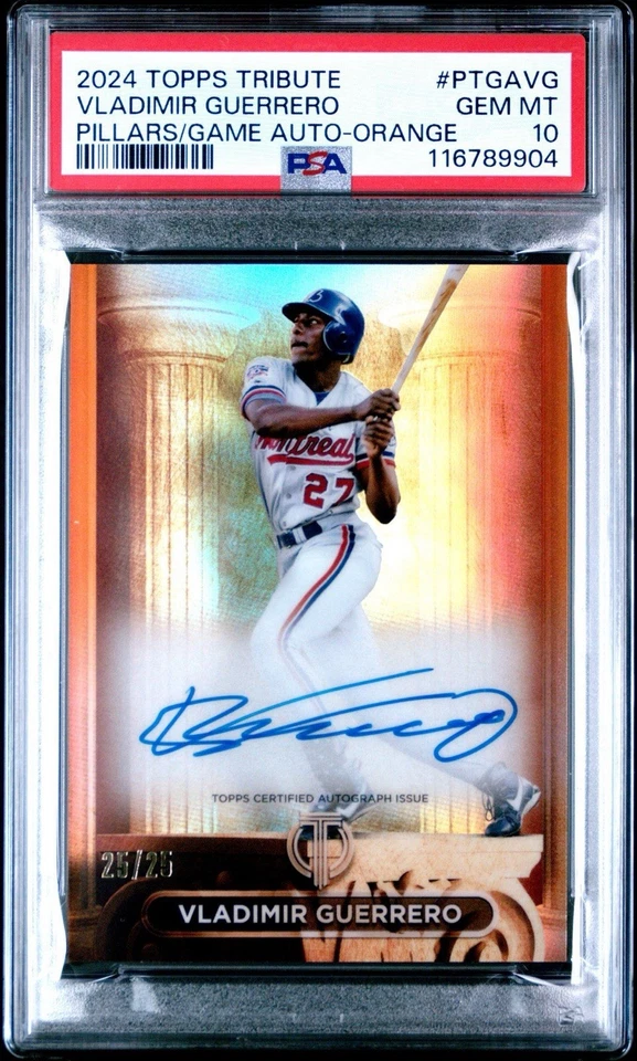 2024 Topps Tribute - Pillars - Vladimir Guerrero 25/25 PSA 10 💎 Pop - 1! 🔥  - Image 1 of 1