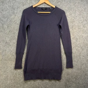 Christopher Fischer Jumper Womens UK S Dark Purple Cashmere Ribbed Cuff Hem Long - Picture 1 of 9