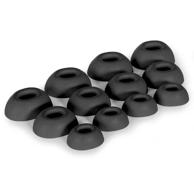 12 puntas de silicona para auriculares Bose QuietComfort II y Ultra en negro - Imagen 1 de 4