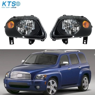 Faros tipo halógeno para Chevy HHR 2006-2011 carcasa negra lado derecho+izquierdo Foto 1 de 4