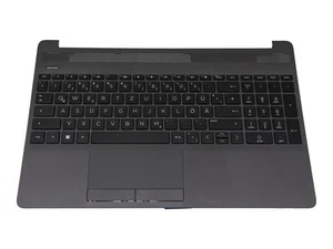 HP 250 G8 original Tastatur inkl. Topcase DE (deutsch) schwarz/grau - Afbeelding 1 van 3