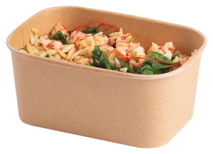 $ Kraft Salad Bowl 1000ml with Lid Stagione- Recyclable - Pack 300 - Take Away - Picture 1 of 3