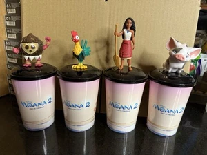 Disney Moana 2 Pua Hei Hei Kakamora Zippy Cup Toppers SIN PAJITAS - Imagen 1 de 6