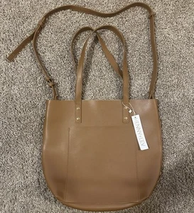Bolso de Mano HENNY + LEV Danielle de Cuero Vegano en Coñac y Bolsa para el Polvo Nuevo con Etiquetas - Imagen 1 de 4