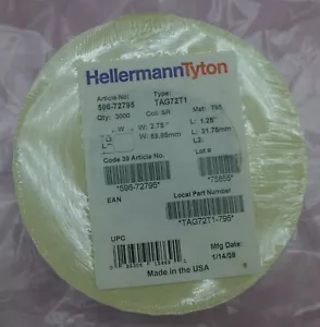 3000 HellermannTyton TAG72T1 Thermotransfer Etiketten 2,75x1,25" Polyester Silber - Bild 1 von 4