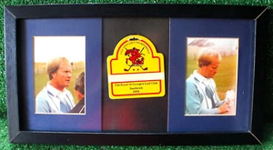 1985 114th Open Royal St George Sandwich UK Nicklaus Framed Bag Tag & Prints - Picture 1 of 4