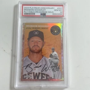 2023 PSA 10 Chrome Platinum - Toile Cream & Rose Gold #227 Brandon Woodruff /75 - Bild 1 von 1