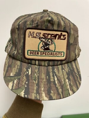 VTG Original Realtree Hunters Specialties Deer Patch Mesh Snapback Hat Cap USA - Image 1 of 4