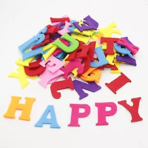 100pcs Mixed Color Cut-outs Felt Alphabet Letters for Kids DIY Craft 1" - Picture 1 of 5