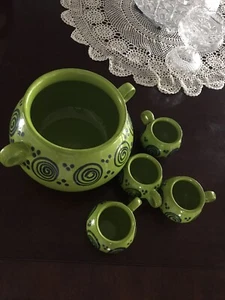 Vintage 1970s Waechterbach West Germany Soup Tureen With Cups. MCM Germany. - Picture 1 of 5