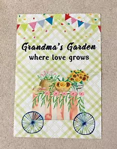 NEU Garten Flagge Omas Garten Stoff 12" × 18" doppelseitig Shesyuki - Bild 1 von 6
