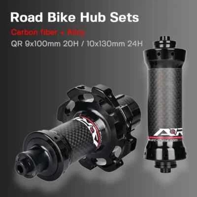 Carbon Fiber Road Bike Hubs 20/24Holes Front Rear Racing Bicycle Wheel Hub - Image 1 of 4