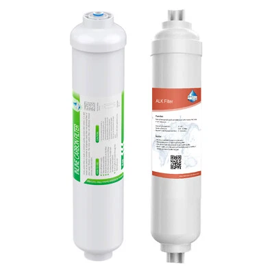 MEMBRANE SOLUTIONS Alkaline Water Filter T33 Inline Post Carbon Filter for 5 / 6th Stage RO System