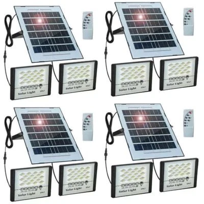 144 LED Solar Flood Lights Outdoor Street Light Dusk to Dawn Wall Lamp 1-4PCS