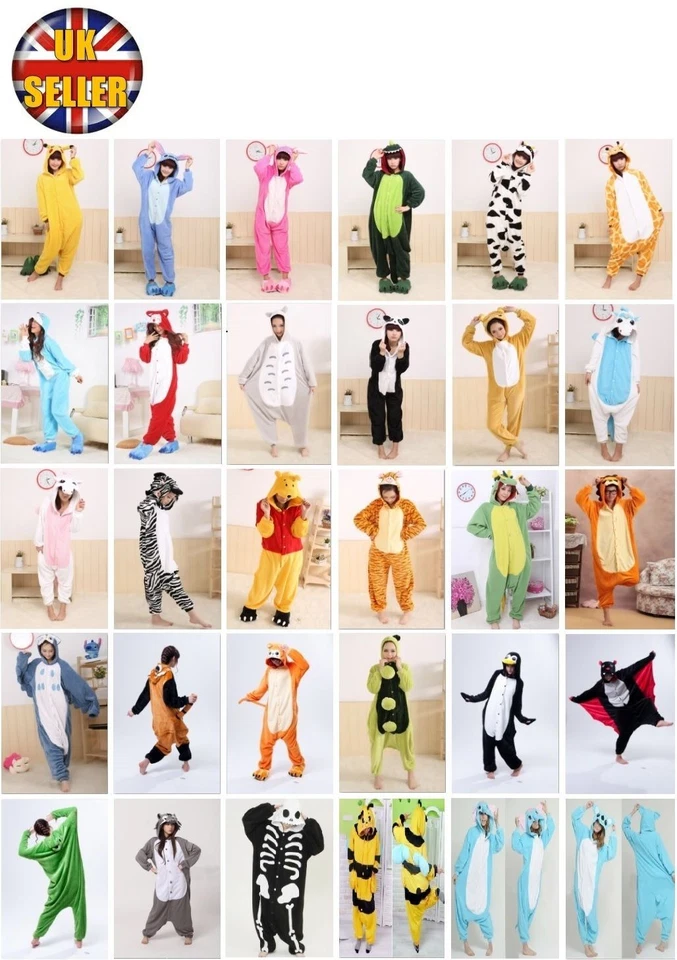 Costume robe de fantaisie unisexe animal Onesiee Kigurumi sweats à capuche pyjama vêtements de sommeil - Photo 1/1