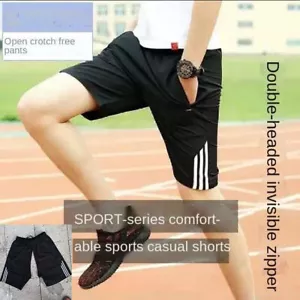 Shorts offener Schritt Übergröße unsichtbarer Reißverschluss Outdoor Sport Unterhose - Bild 1 von 13