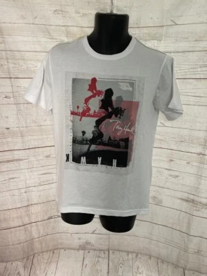 Camiseta para hombre Tony Hawk blanca gráfica manga corta mezcla de algodón talla M Foto 1 de 4