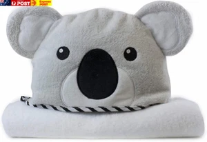 Animals Koala Novelty Hooded Nursery/Infant Wrap Baby 0M+ Bath Towel - Picture 1 of 5