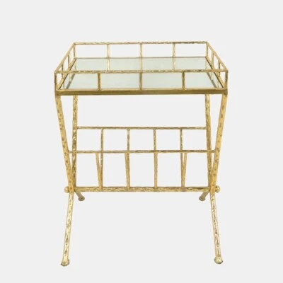 Sagebrook Home Gold Accent Table, Mirror W/ Magazine 12283-04 - Image 1 of 2