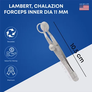 Fórceps Lambert, Chalazion, dia interior 11 mm, longitud total 10,5 cm - Imagen 1 de 4