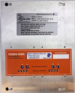 PD804-DMX-120 8x500W DMX dimmers, RJ45, for LED, MLV & Neon 120V Made in USA - Picture 1 of 3