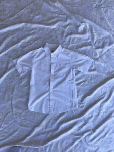 GEORGE Boys Large Short Sleeve White Dress Shirt - Picture 1 of 3