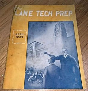 1936 April LANE TECH HIGH SCHOOL Chicago -THE TECH PREP MAGAZINE - Minstrel Show - Picture 1 of 12