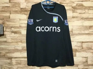 ASTON VILLA 2008 2009 Goalkeeper football Nike long sleeve jersey Sz L - Picture 1 of 11