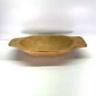 Etu Home Large Carved Wooden Dough Bread Mixing Bowl Trencher Farmhouse