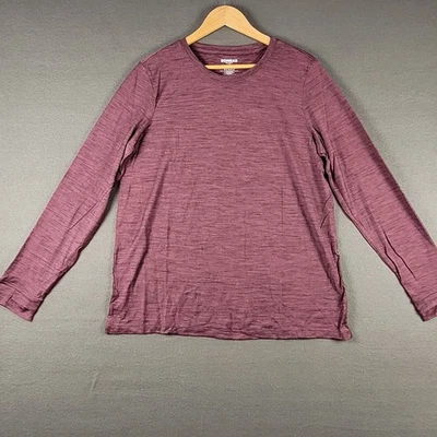 Bombas Capa Base Para Hombres XL Mezcla de Lana Merino Cuello Redondo Púrpura Exterior Senderismo Foto 1 de 4