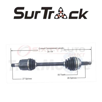 SurTrack CV Axle Shaft for 1995-1998 Honda Odyssey 2.2L 2.3L L4 - Constant vw Foto 1 de 4