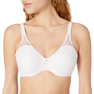 Bali Minimizer Bra Pink Leaf Print, Seamless Microfiber, 42DDD - Picture 1 of 9