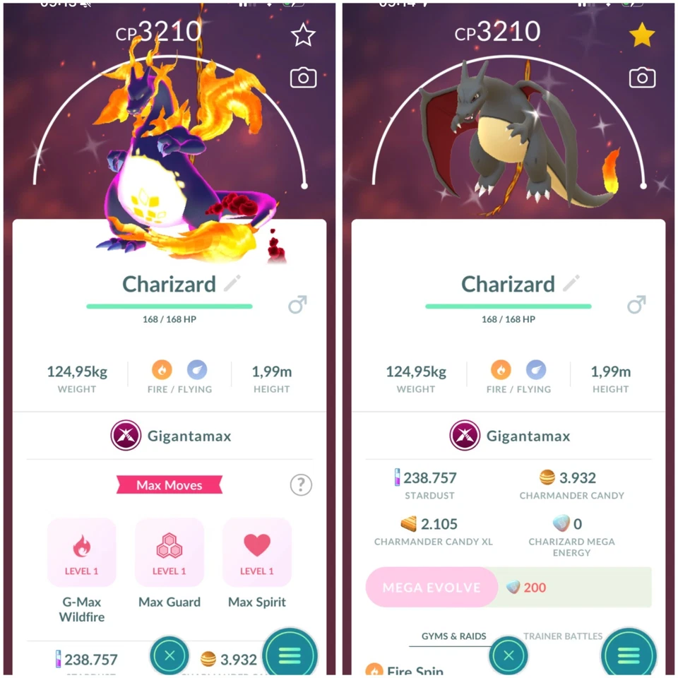 Shiny Gigantamax Charizard lv50 - 3 Gmax moves  | Tr-de 20K Stardust - Image 1 of 1