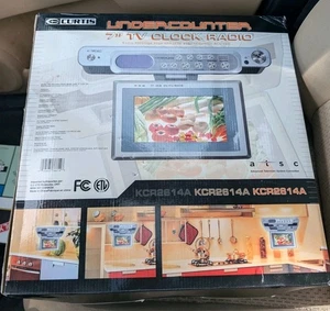Curtis KCR2614A Undercounter/Under Cabinet 7-Inch TV Clock Radio Chrome New - Picture 1 of 2