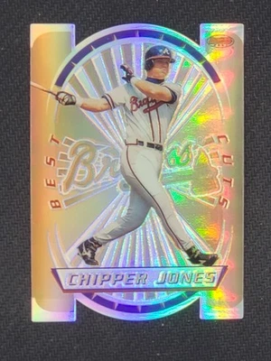 1996 Bowman's Best Best Cuts Prime Cut Refractor Chipper Jones #5 HOF - Image 1 of 2