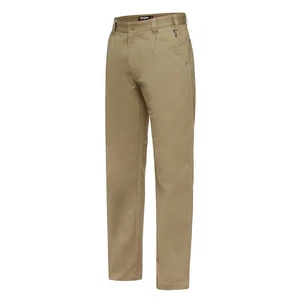 King Gee Men's Sz 102S Khaki Cotton Drill Work Trousers/Pants- Vintage Easycare - Picture 1 of 10